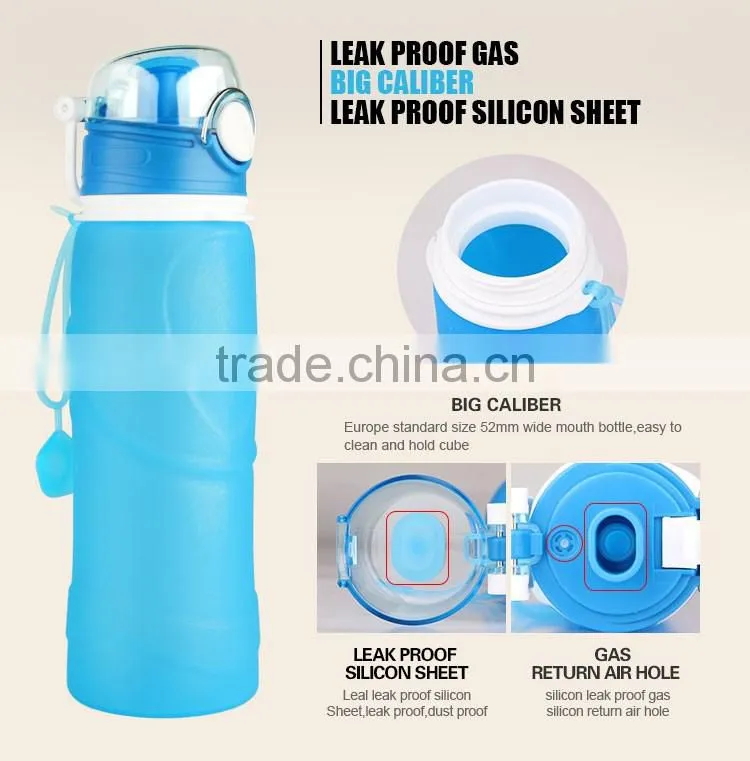 Kean new product S5 silicone sport water bottle for mountaineering