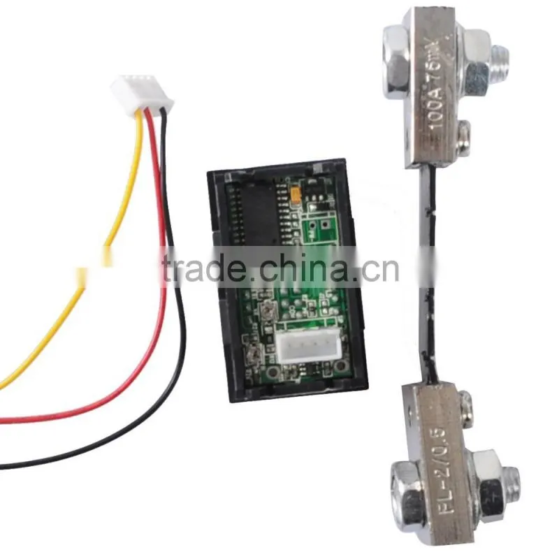 DC 4.5-30V 100A Red Blue Led Dual Panel Digital Voltmeter and Ammeter with Shut