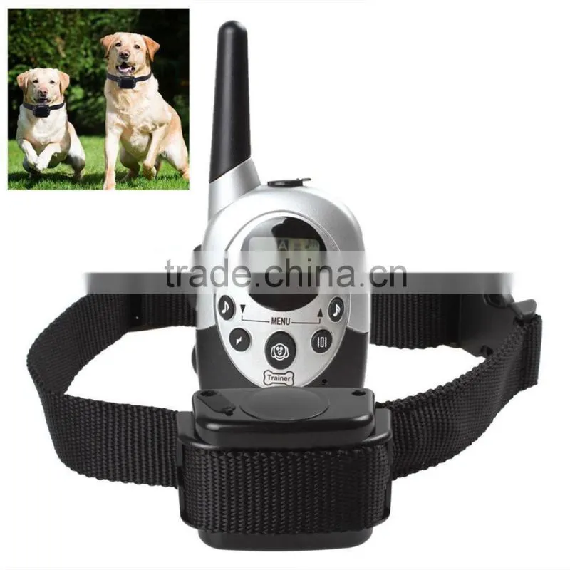 1000M Pet Dog Training Collar Pet Training Collar Dog Trainer Water Resistant Rechargeable LCD Remote Electric Shock Dog Control