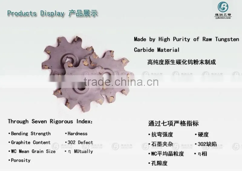 high quality carbide notching inserts for concrete pavement