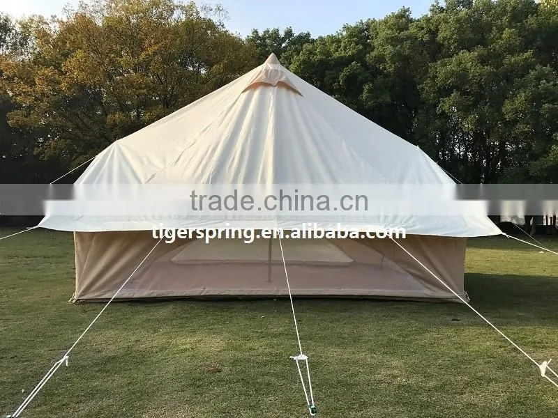 4m Outdoor Canvas Bell Tent Waterproof Luxury Camping Bell Tents