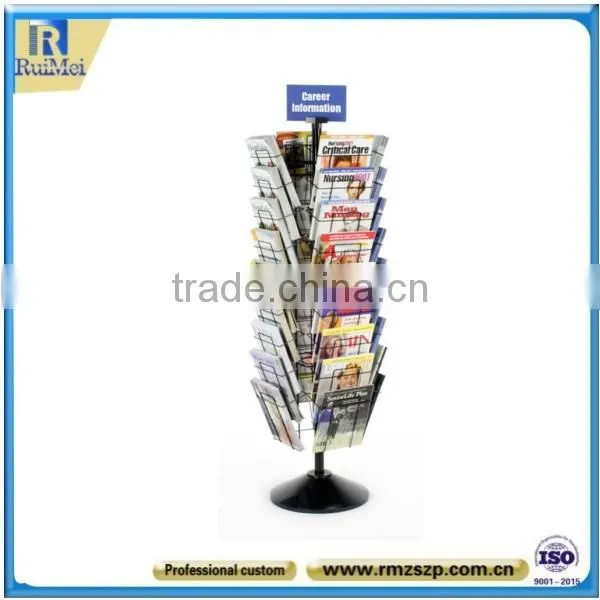 Floor Standing Detachable Metal WIre Magazine Rack