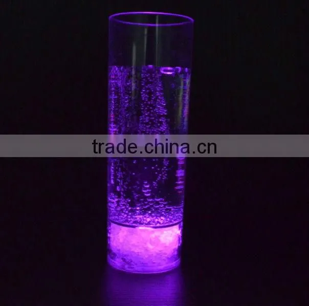 rechargeable lithium Battery light color changeable 300ML LED long Drink Glass