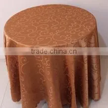hotsale white jacquard table cover for hotel restaurant weddings
