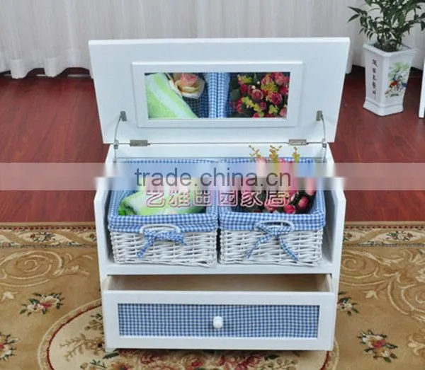 wicker drawer cabinet