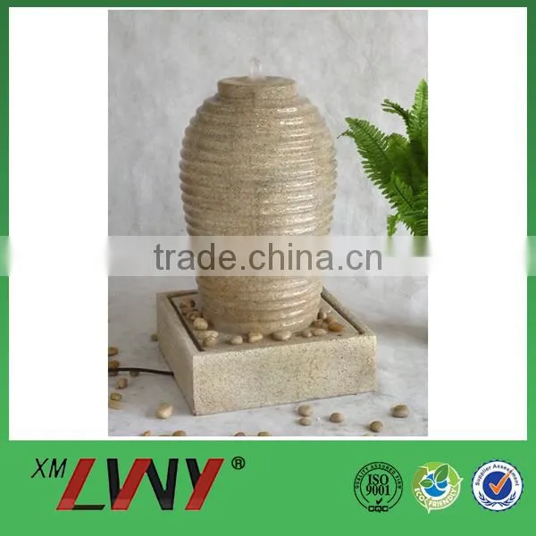 Unique design garden decoration white vat shaped resin modern water fountain