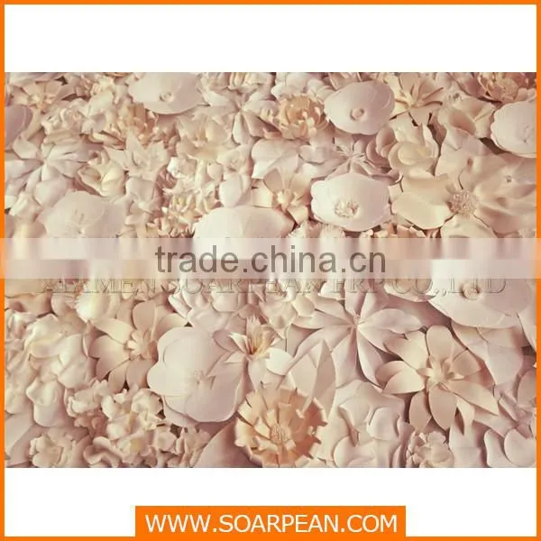 Paper flower wall wedding backdrop