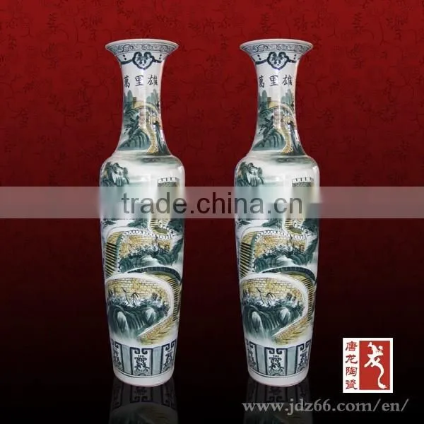 Hand Painting 1.4 Meter High Chinese Large Cermic Floor Vases