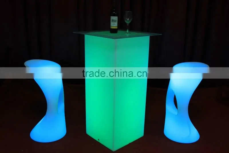 Led bar furniture,club bar table chair/Led cuboid bar table