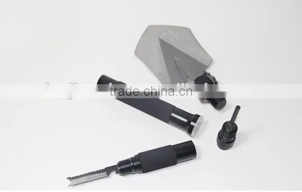 High-quality Multi-use Outdoor Sport Gear with Shovel Hoe Knife Hook Fire Starter