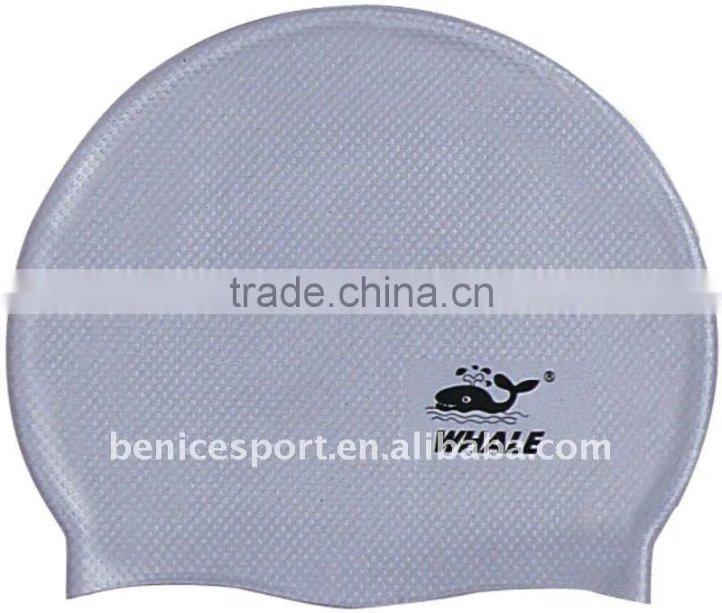 designer swim caps,swimming goggles case,bright color silicone swimming cap