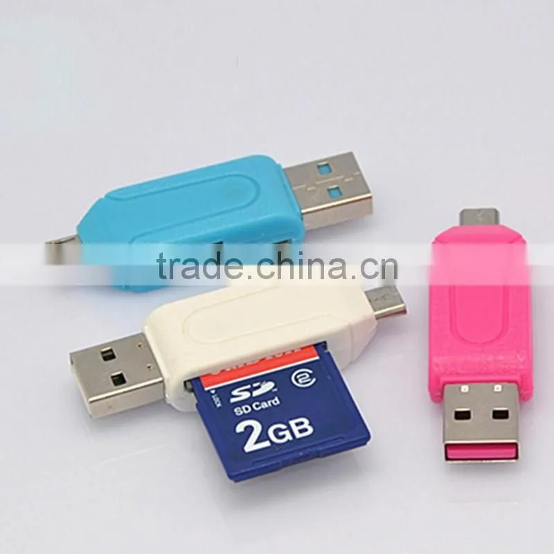 OTG card reader with SD/TF card slot
