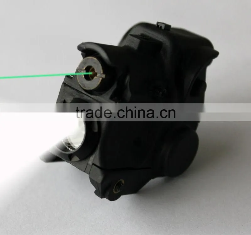 Super compact tactical green laser sight scope with strobe 80 lumens CREE Q5 led light combo (FDA certified)