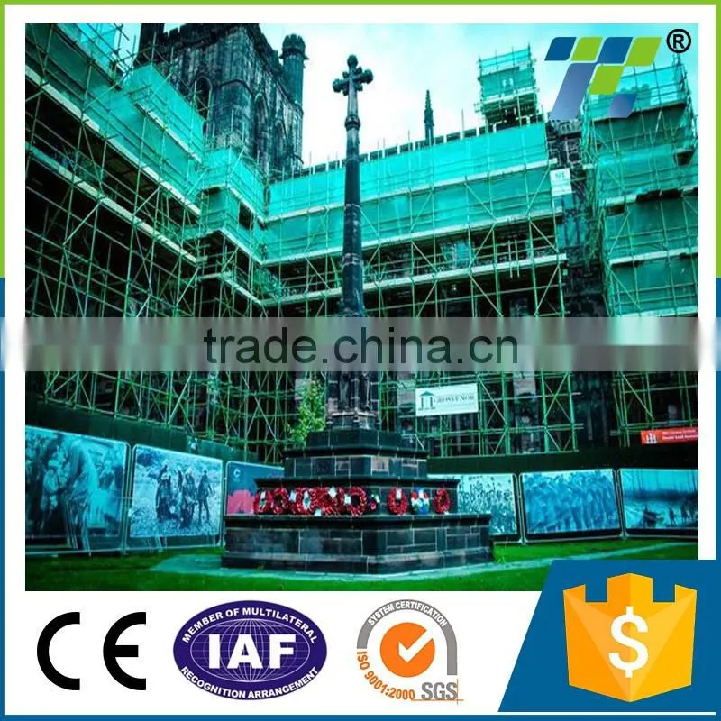 Fire retardent green hdpe nylon construction scaffolding safety net