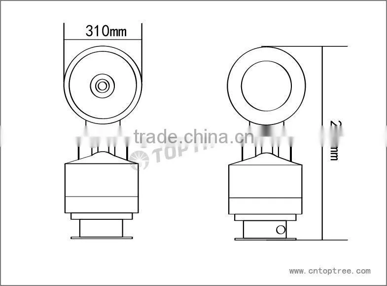 Round HID Wireless Remote Control Xenon Search Light lamp