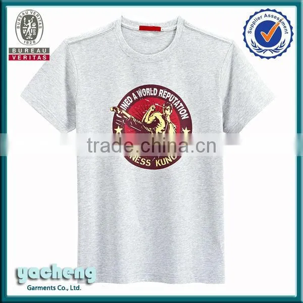 Chinese Kongfu print cotton import t-shirts thailand for men