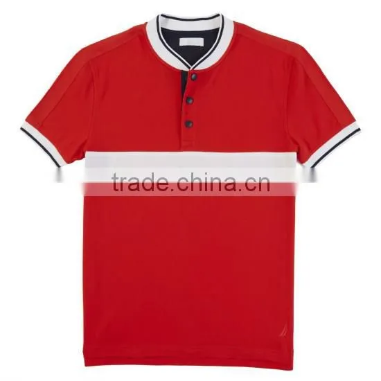 factory direct sale slim fit styling color block baseball vented hem polo shirt in China