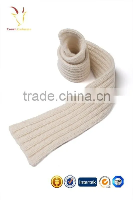 Luxury Rib Cashmere Wool Long Scarf