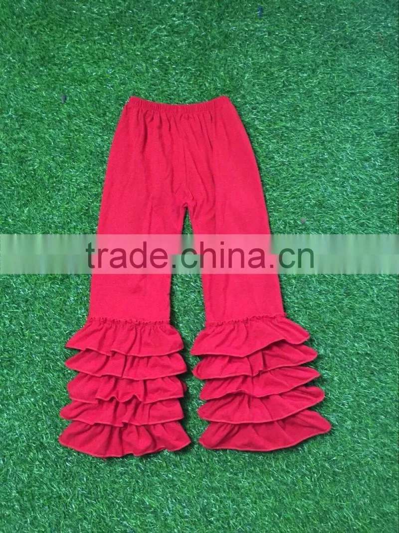 wholesale ruffle raglan100% made of cotton soft short & pants with bow children lovely design