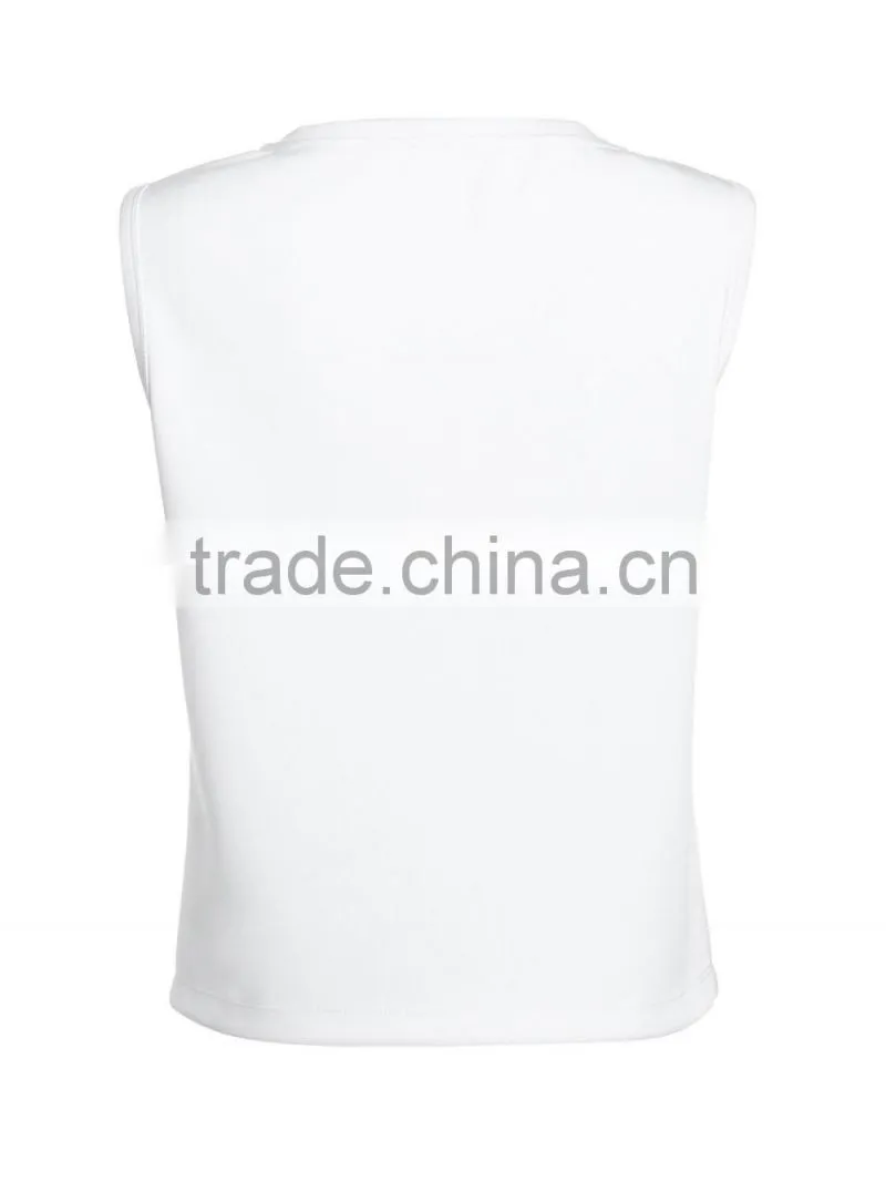 Women's Cartoon Screen Printing Cute Sleeveless O-neck 100% Cotton Loose Tank Tops