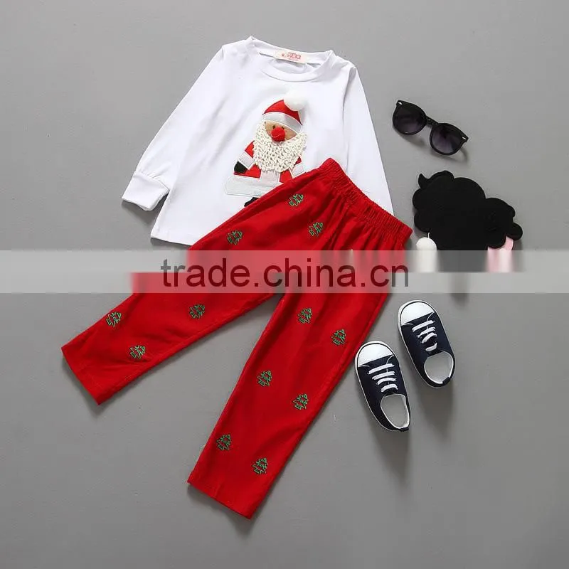Two Styles Cotton Santa Claus Christmas Baby Boy Clothing Set