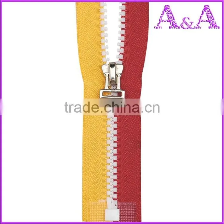 hot-selling high quality colourful plastic zipper O/E A/L with with different color,size,plastic bag zipper clothes or zip