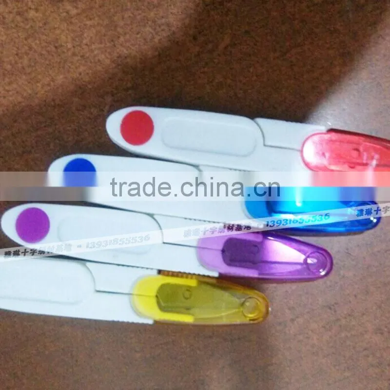 plastic stainless steel scissors portable cross stitch forfex scissors with cover cutting tools scissors for cutting