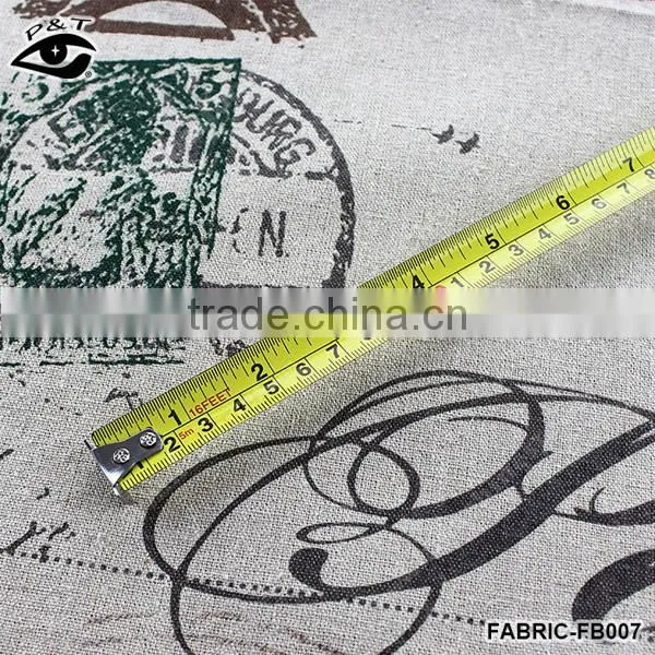 Vintage canvas textile cotton Retro Paris Style Letter Printed Canvas Fabric Linen&Cotton Fabric Household DIY Patchwork Textile