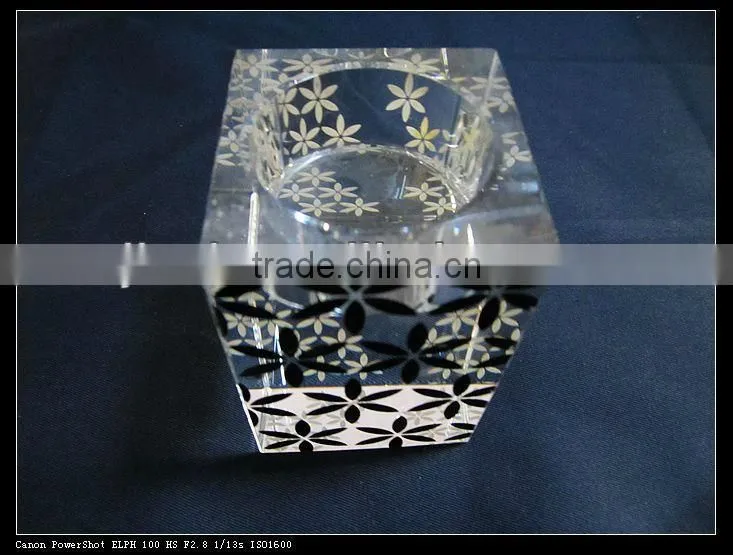 Hot sale Crystal candlesticks with flower