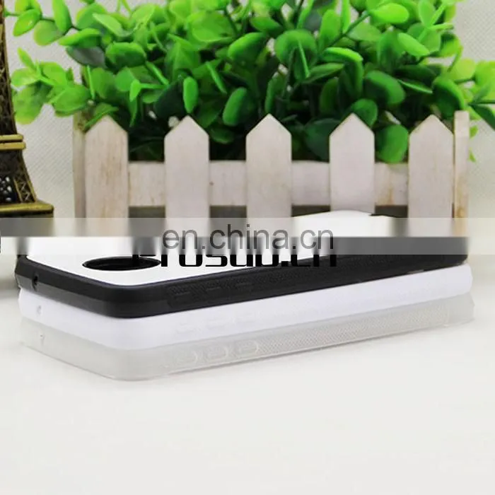 2d sublimation heat transfer PC +TPU silicon blank cell phone case with metal sheet for Prosub-Z Force