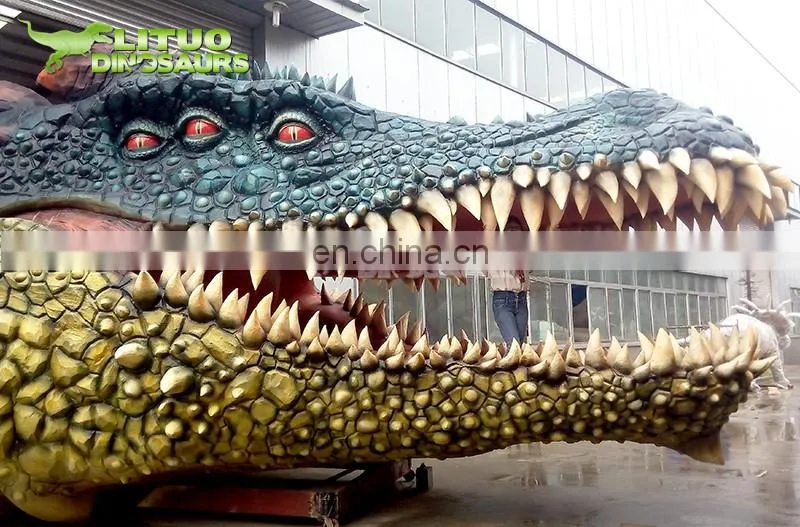 Customer Made Giant Animatronic Animal Model Crocodile Head