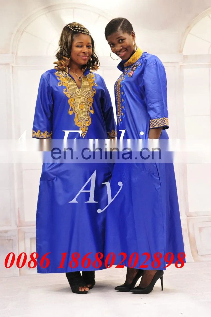 Hot sale african bazin riche styles women dresses with embroidery