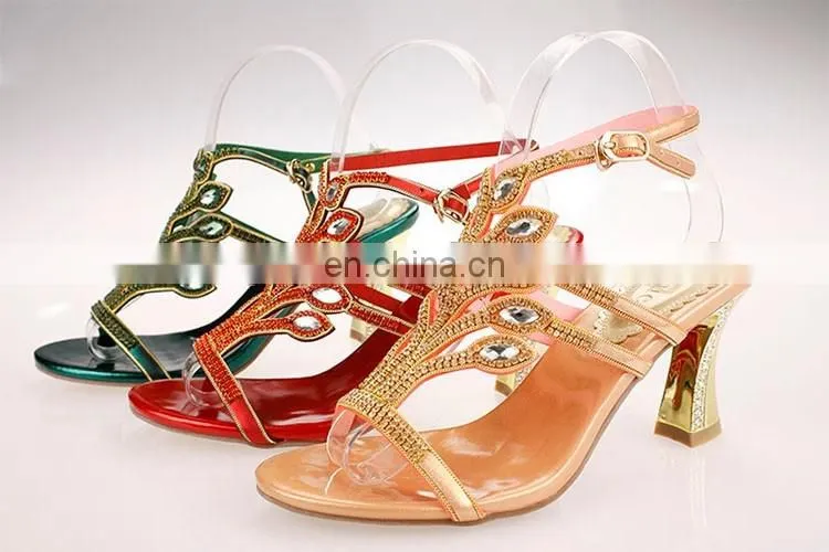 Italian charming ladies shoes and bags with stones for wedding and party