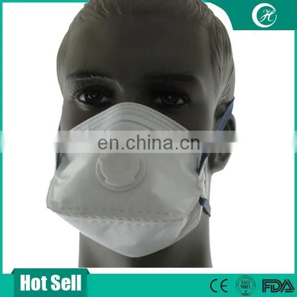 EN, CE, ISO approved cheap medical grade Disposable N95 mask with or without valve used for breathing protection