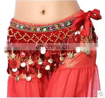 Egyptian style sequins shiny women Belly dance hip scarf belts Y-2041#
