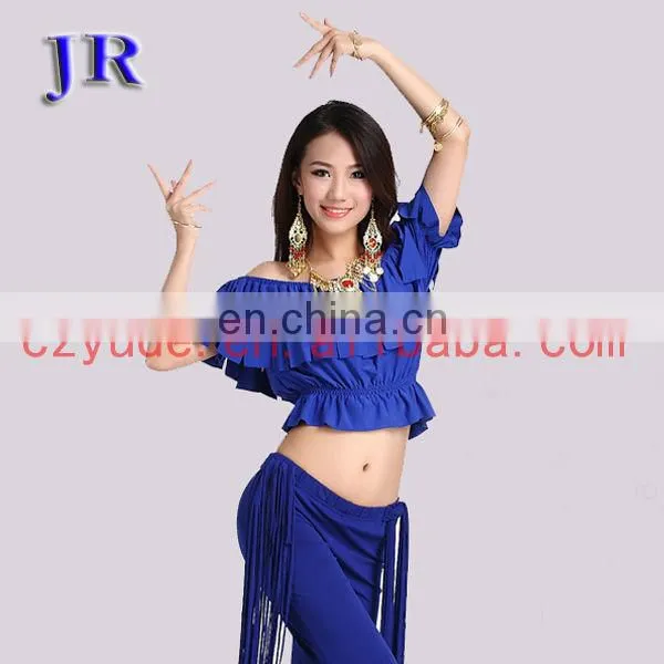 Arabic tribal style crystal cotton women short sleeve belly dance crop tops S-3019#