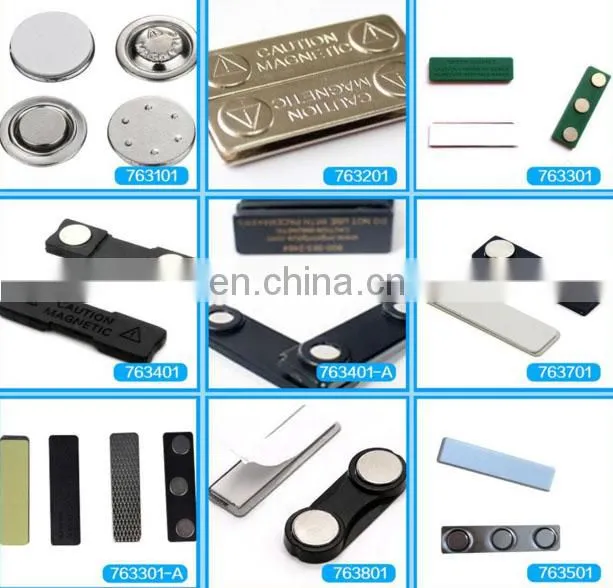 Free Sample Custom Magnet Metal To Hold Staff Id Badge Clip
