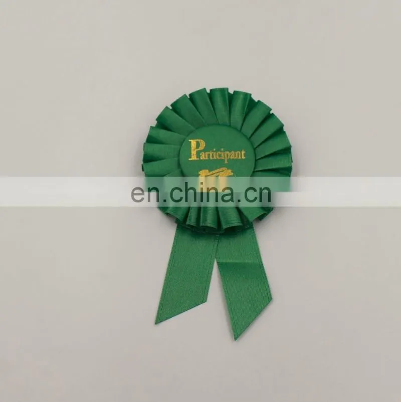 wholesale handmade round woved satin award ribbon rosette for festival celebration