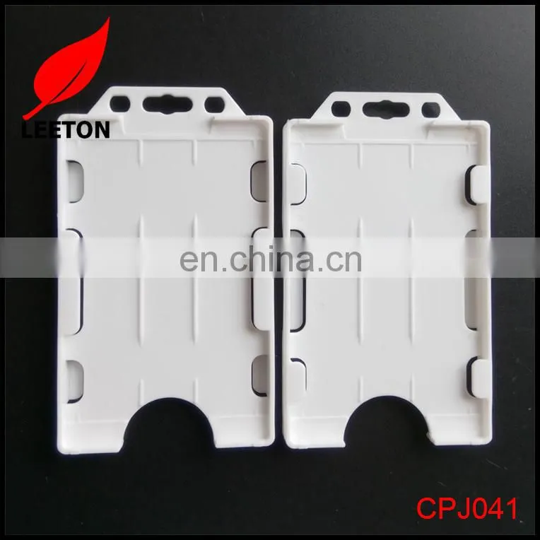Factory supply two sided vertical rigid ID badge holder