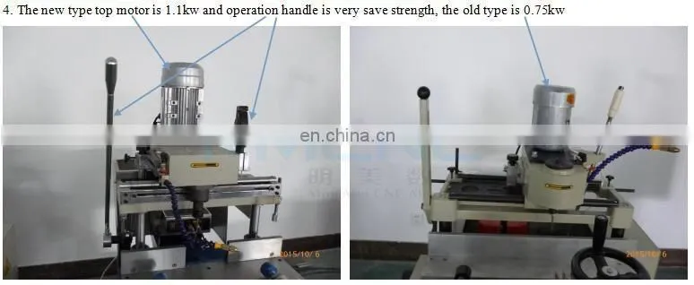 Colombia manual triple drill copy routing machine for pvc aluminium window door
