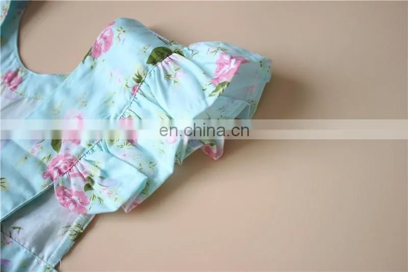 YIFAN 2018 Wholesale Cute Newborn Baby Romper Backless Summer Floral Ruffle Backless Summer Baby Girl Romper