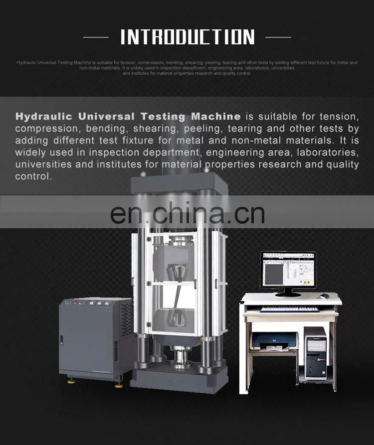 WAW-300F 30Ton Computer Control Single Space Electro-hydraulic Servo Universal Testing Machine
