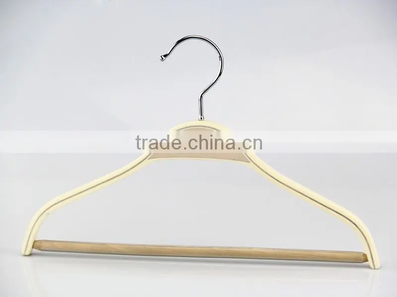 IIMY-181 creamy white wooden baby clothes hangers for bulk