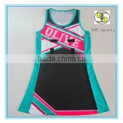 Design your own style cheap digital printed netball dress