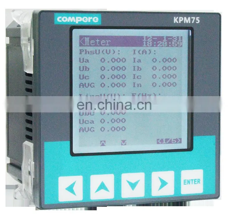 3 phase rs485 modbus LCD digital panel multifunction electric meter