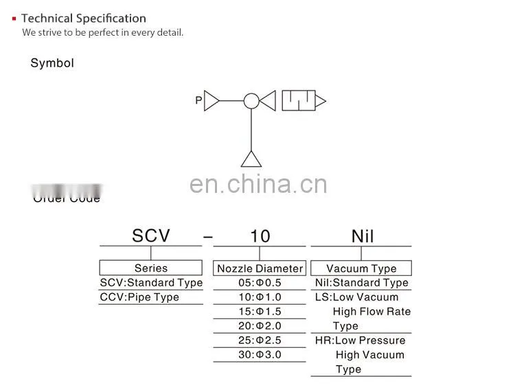 SNS SCV Series Electronic components pneumatic vacuum ejector generator