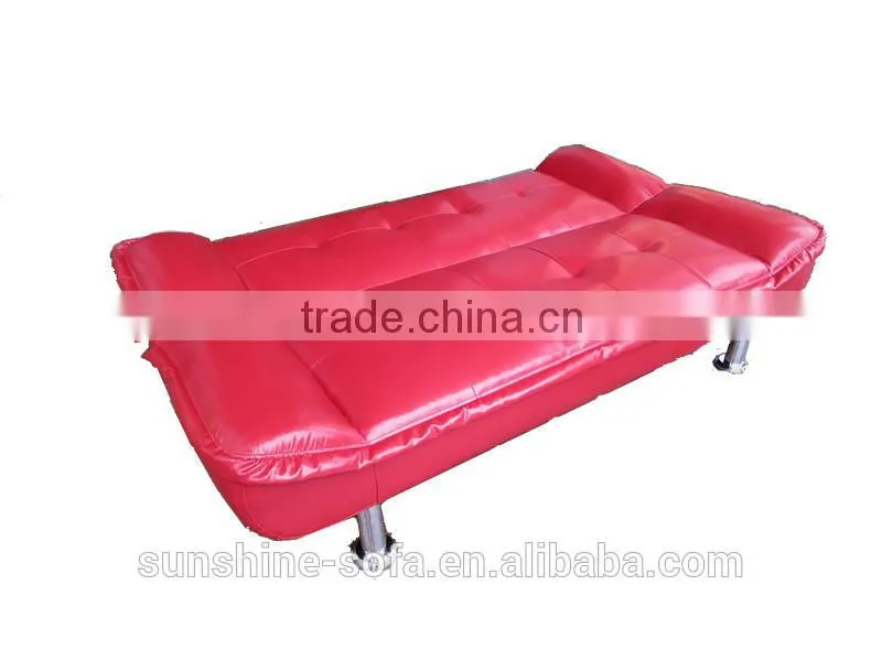 Three Seat Red Leather Folding Sofa Furniture/ Home Furniture/ Hotel Furniture
