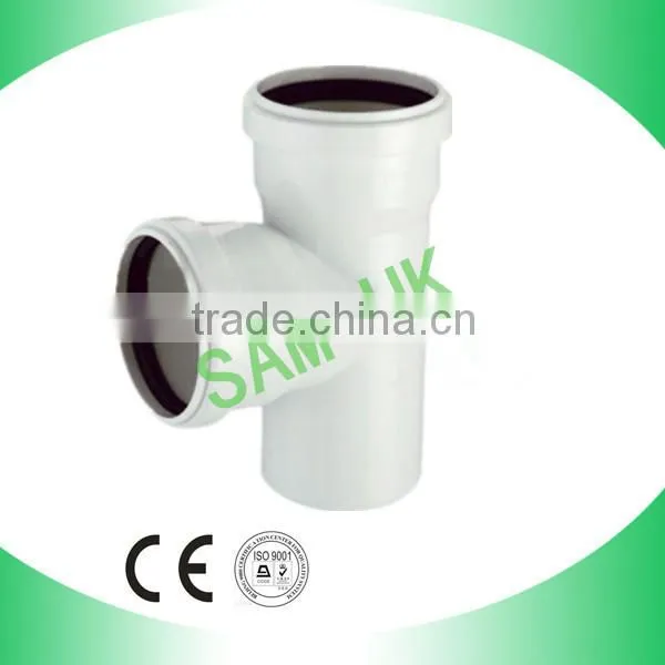 CHINA FACTORY PVC PIPE FITTINGS NBR5688 TEE WITH SOCKET FOR WASTING WATER
