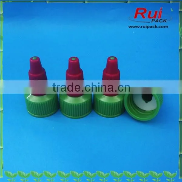 Cosmetic screw cap with long nozzle top.Pointed mouth plastic screw cap for cosmetic squeeze bottle