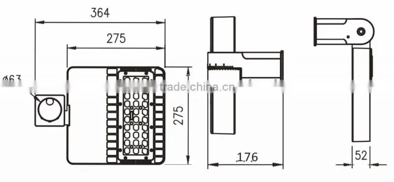Factory high power 24w led parking lot light with DLC ETL listed